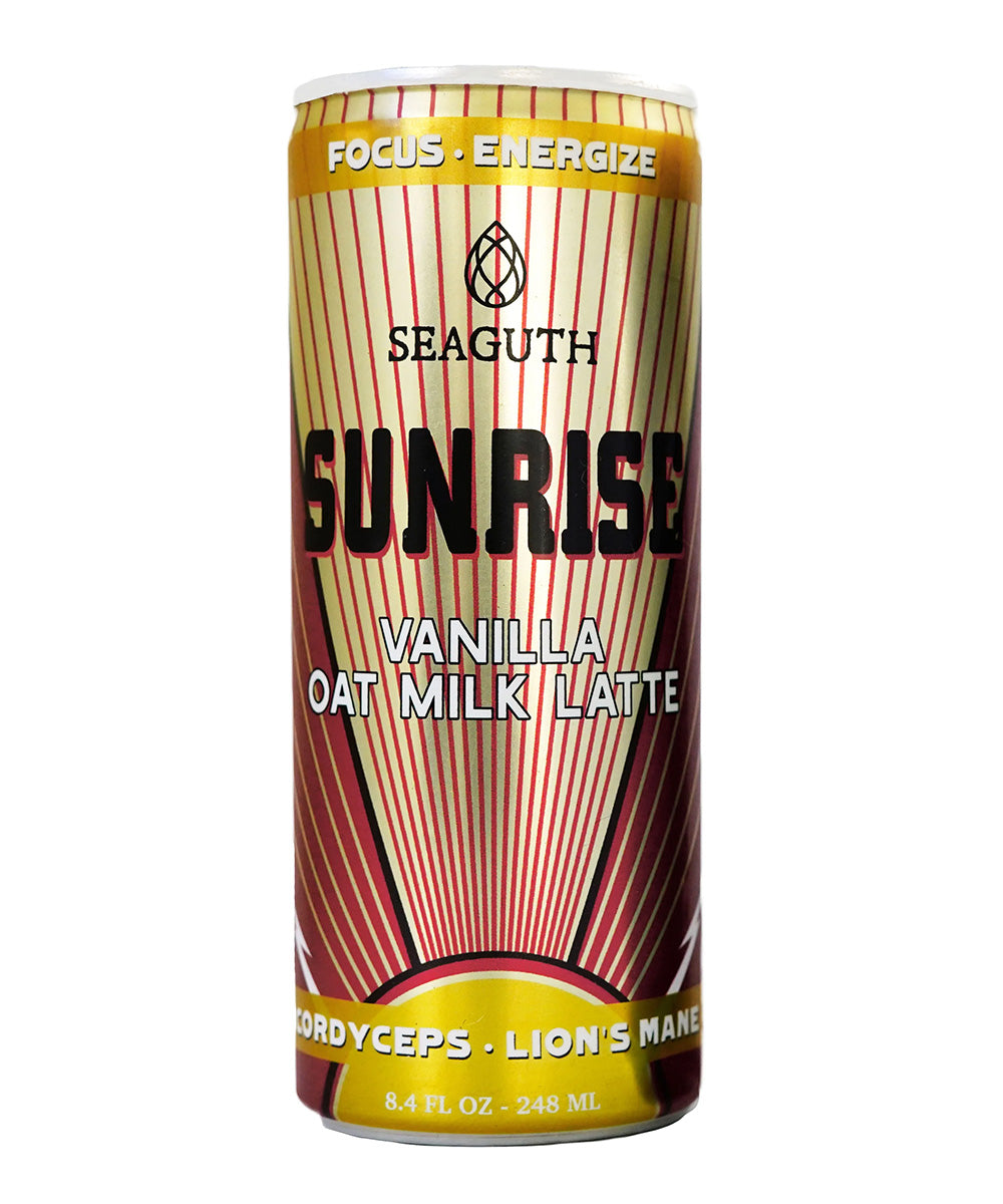Sunrise adaptogenic coffee in a single an on white background